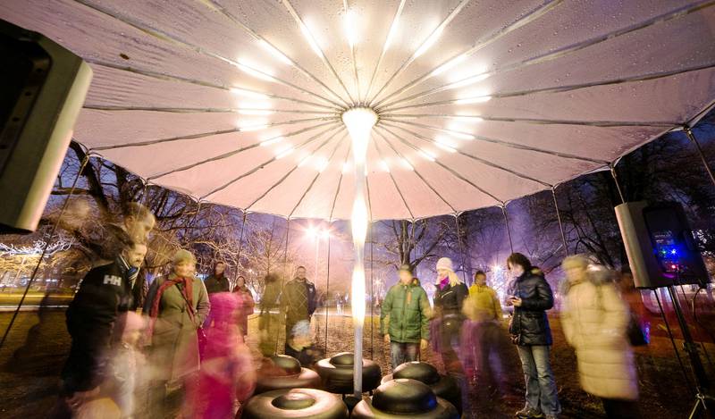 Riga forvandles til en real lysfest i november hvert år, under Staro Riga-festivalen.