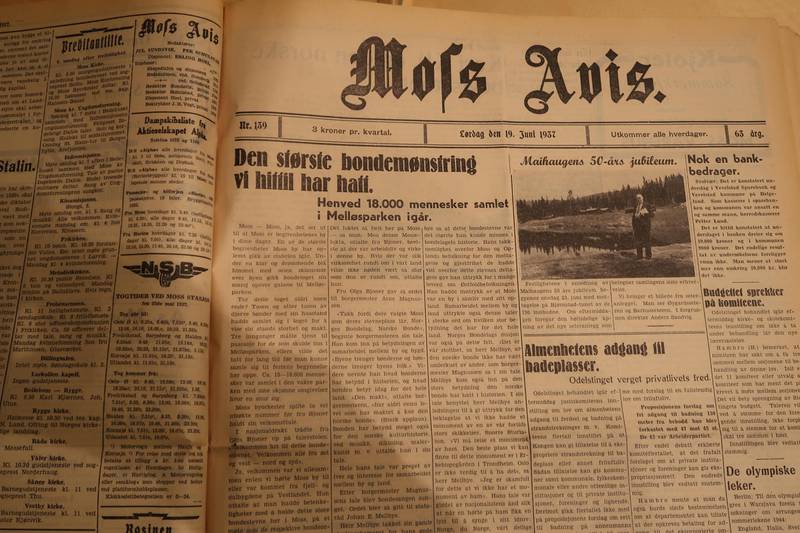 Bondestevnet i Moss 18.-20. juni 1937 var en stsor begivenhet, både lokalt og på riksplan. På  dette landsmøtet var dr. Jon Alfred Mjøen invitert for må snakke om rasehygiene. Han fikk trampeklapp av de 4.000 bøndene som deltok på møtet.