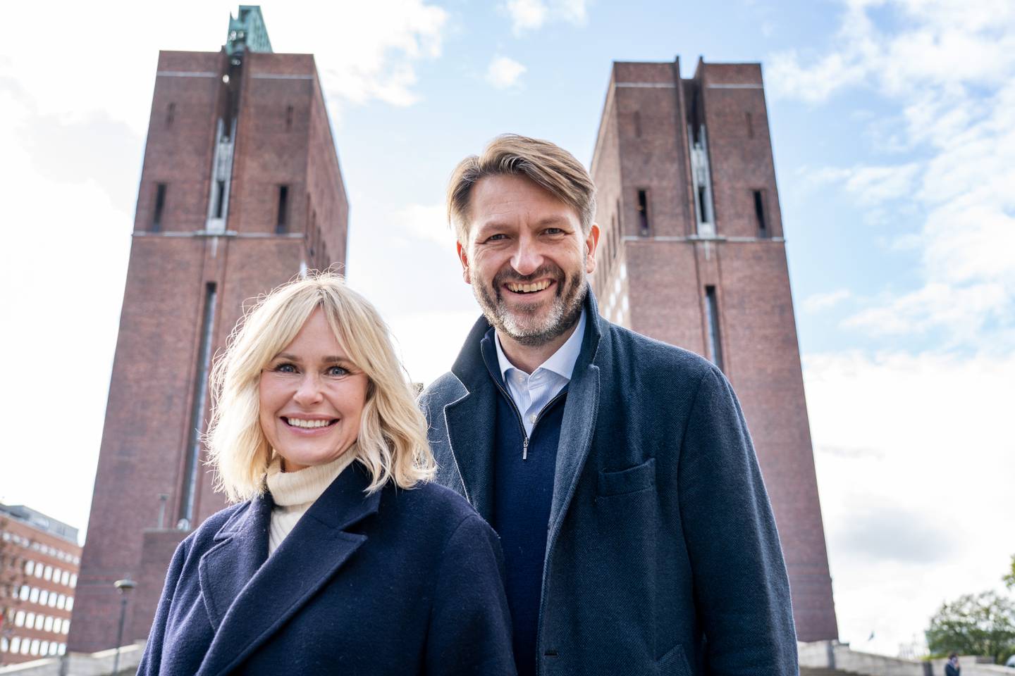 Anne Lindboe er Høyres ordførerkandidat i Oslo ved valget i 2023, mens Eirik Lae Solberg er partiets byrådslederkandidat. Foto: Gorm Kallestad / NTB