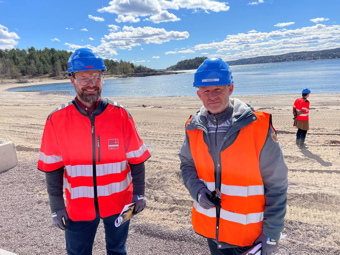 Byråd for byutvikling Rasmus Reinvang (til venstre) og etatsdirektør Eski Bråten.