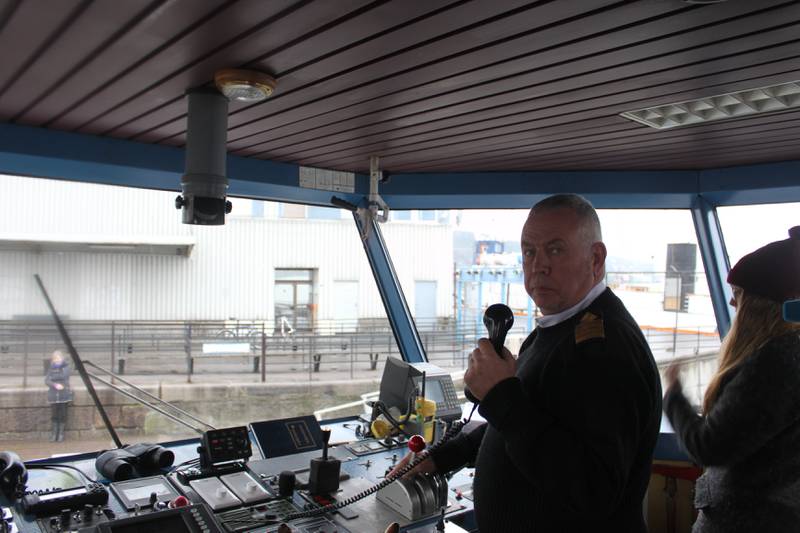 Skipsfører Knut Hjort-Jensen er klar for sin siste ordinære tur fra Vippetangen.
