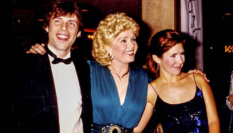 Debbie Reynolds med barna Todd og Carrie Fisher. 