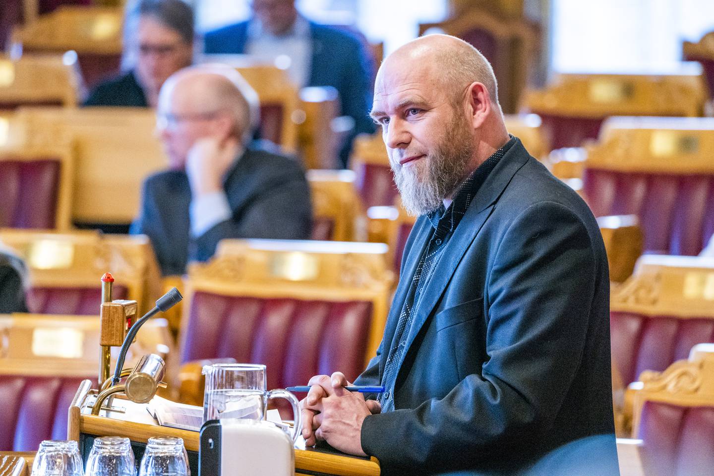 Rødt-representant Geir Jørgensen under spørretimen i Stortinget tidligere i år. Foto: Håkon Mosvold Larsen / NTB
