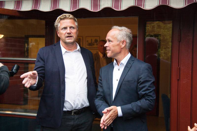 Finn Jensen i KrF (til venstre) er skuffet over at Moss ikke ville bli med på å støtte fontenehuset i Rygge. FOTO: KENNETH STENSRUD