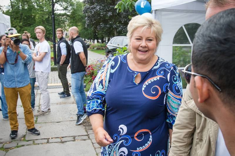 Erna Solberg kommer til Tomatfestivalen. Foto: NTB scanpix