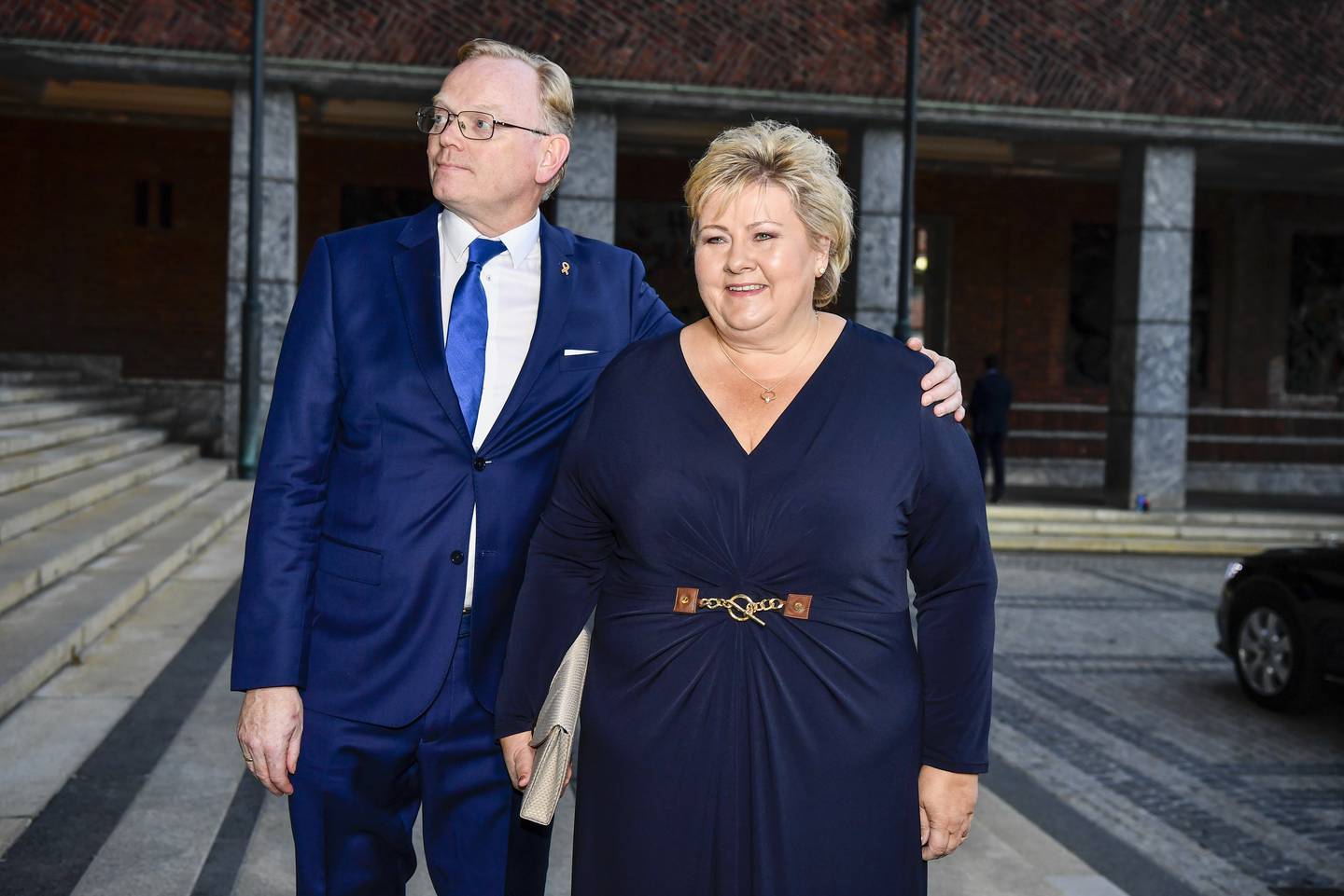 Tidligere statsminister Erna Solberg (H) er i karantene etter at ektemannen Sindre Finnes har testet positivt på koronavirus
Foto: Naina Helen Jåma / NTB