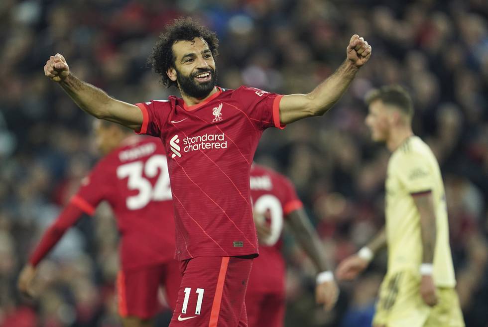 Mohamed Salah scoret igjen da Liverpool smadret Arsenal. Foto: Jon Super / AP / NTB