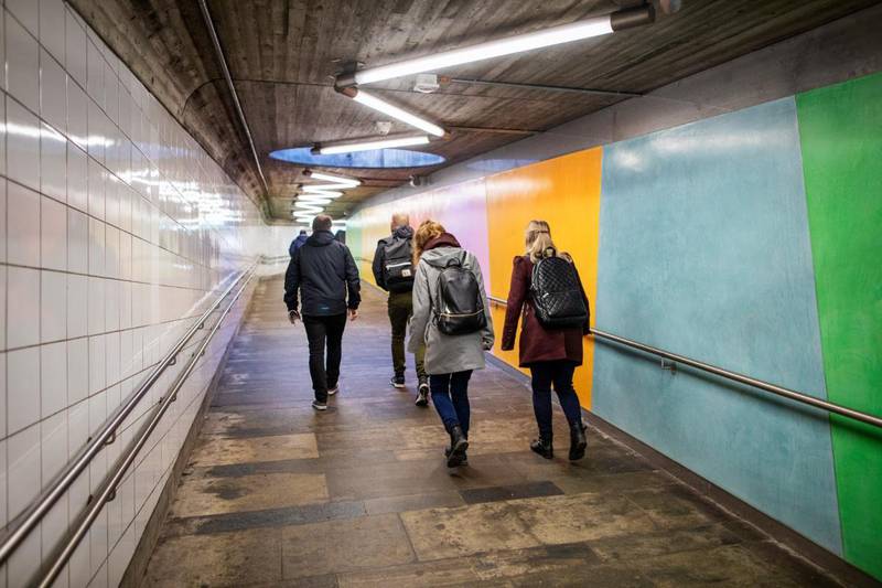 Helsfyr T-banestasjon har blitt ny. Foto: Sporveien/ Katrine Holland.