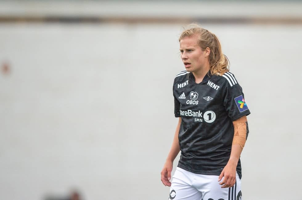 Rosenborgs Cesilie Andreassen åpnet scoringskontoen mot Vålerenga i Toppserien lørdag.
Arkivfoto: Annika Byrde / NTB