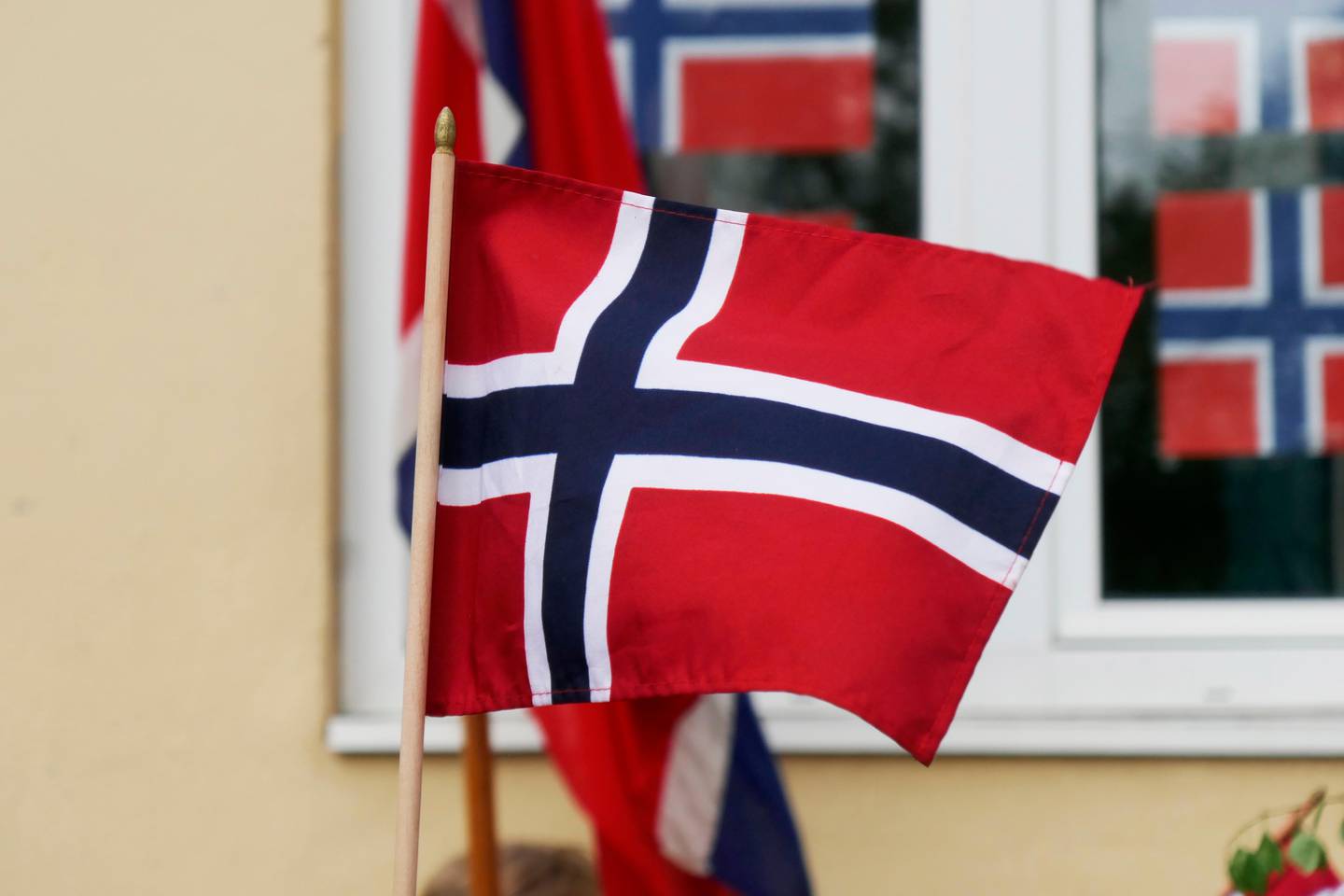 Oslo  20180517.
17.mai flagg på nasjonaldagen 17.mai.
Foto: Erik Johansen / NTB scanpix