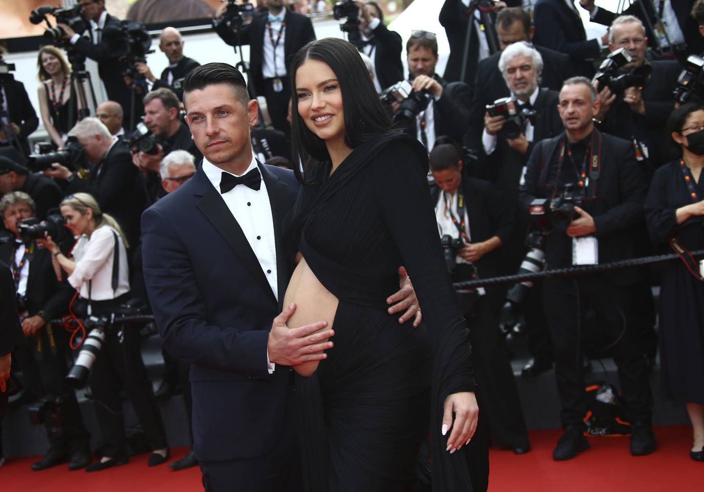 Marko Jaric og Adriana Lima på rød løper i Cannes.