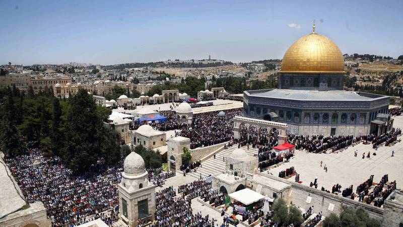 Donald Trump kan utløse ny voldelig konflikt i Israel om han gjennomfører planene om å flytte den amerikanske ambassaden fra Tel Aviv til Jerusalem. Her fra palestinernes helligdom al-Aqsa-moskeen i gamlebyen.