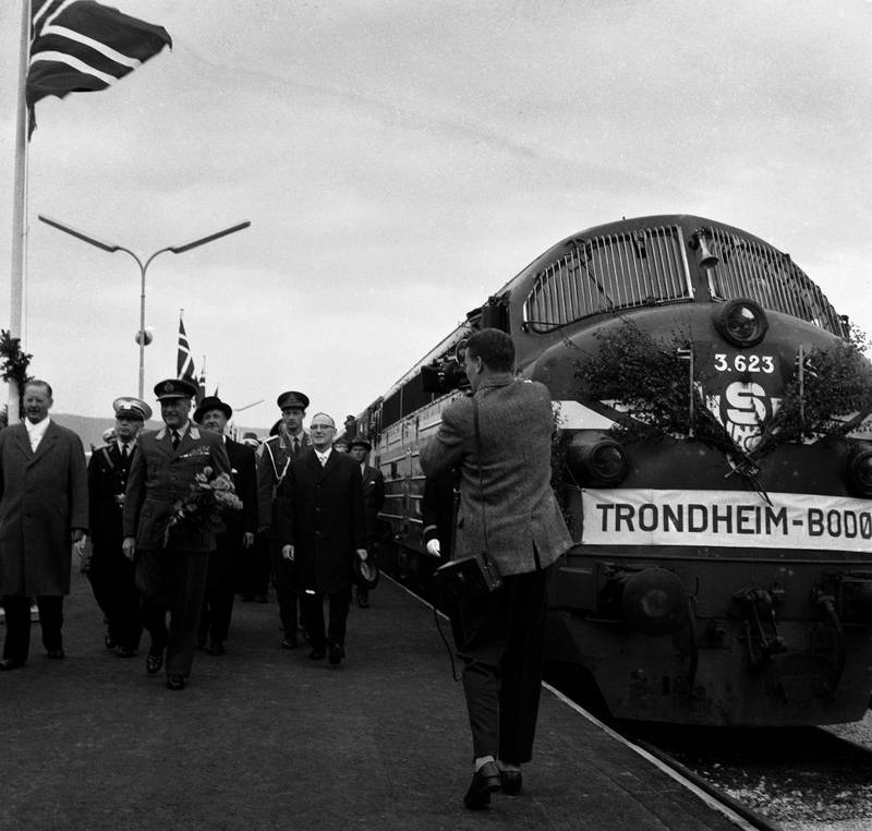 I juli er det 55 år siden forlengelsen av Nordlandsbanen til Bodø offisielt ble åpnet av vår daværende konge, Olav.