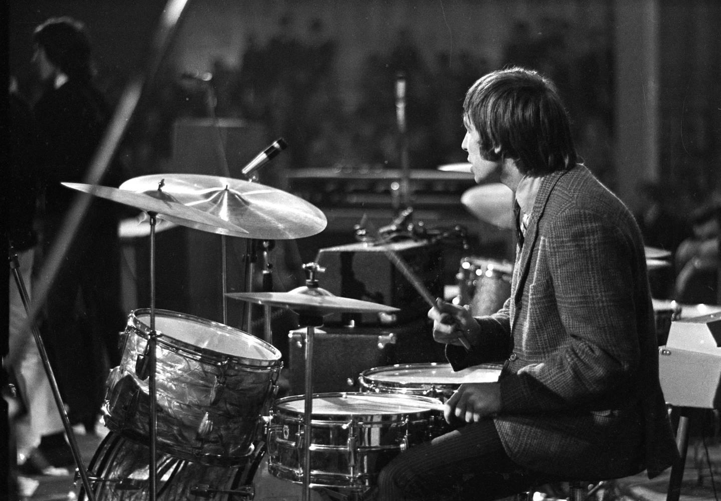 Charlie Watts på den sagnomsuste konserten til The Rolling Stones på Sjølyst i Oslo i 1965