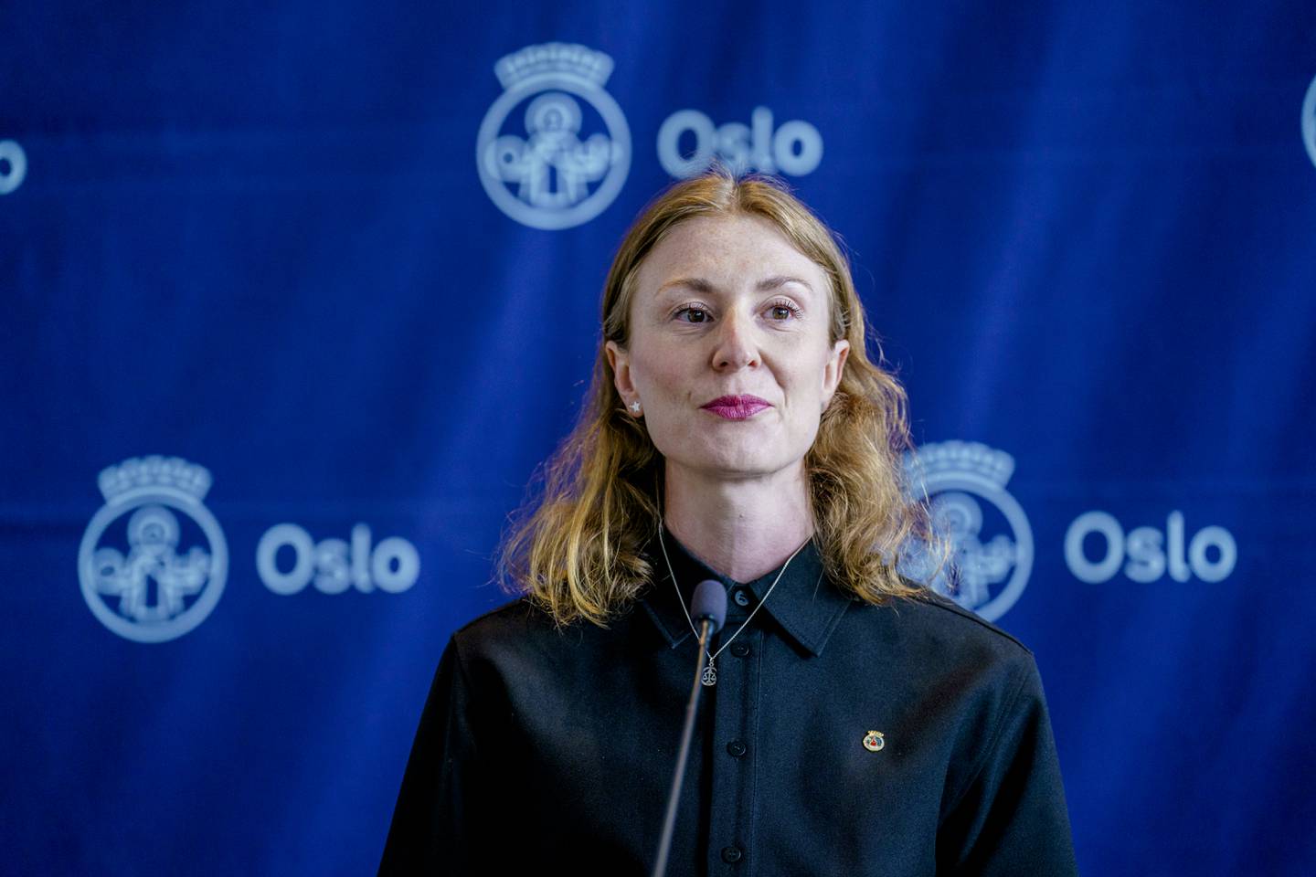 Oppvekst- og kunnskapsbyråd Sunniva Holmås Eidsvoll på pressekonferansen om revidert Oslo-budsjett for 2022.