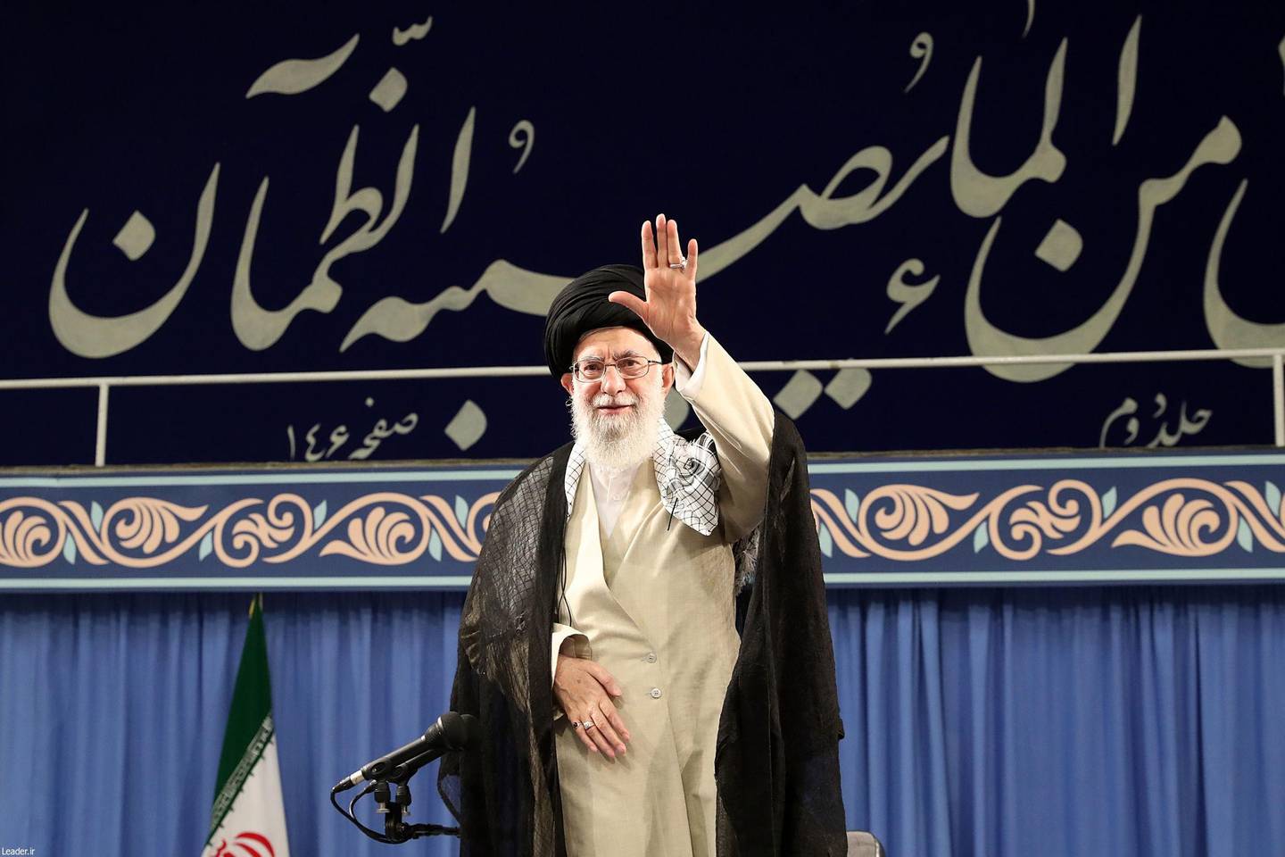 A handout picture provided by the office of Iran's Supreme Leader Ayatollah Ali Khamenei on June 26, 2019 shows him delivering a speech during a gathering of Judiciary authorities in the Islamic republic's capital Tehran. - Tehran accuses Washington of waging economic warfare through its crippling sanctions regime, which on this week saw Iran's supreme leader blacklisted. The Trump administration says it is open to talks with Tehran, an offer flatly rejected by the Iranian president after the US said it would also sanction his top diplomat. (Photo by HO / KHAMENEI.IR / AFP) / === RESTRICTED TO EDITORIAL USE - MANDATORY CREDIT "AFP PHOTO / HO / KHAMENEI.IR" - NO MARKETING NO ADVERTISING CAMPAIGNS - DISTRIBUTED AS A SERVICE TO CLIENTS ===