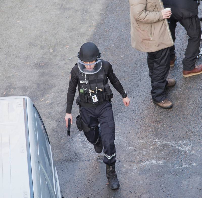 Innspillingen av 22. juli-filmen mandag skapte reaksjoner. Anders Danielsen Lie spiller terroristen Anders Behring Breivik.