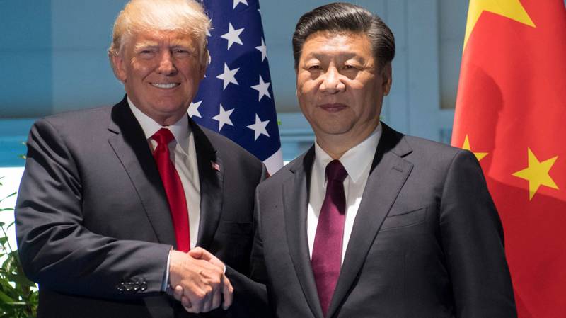 Donald Trump og Kinas president Xi Jinping har møtt hverandre to ganger tidligere. Dette er fra forrige møte under G20-møtet i Tyskland i juli. Før det var Xi i Florida på besøk hos Trump i april.