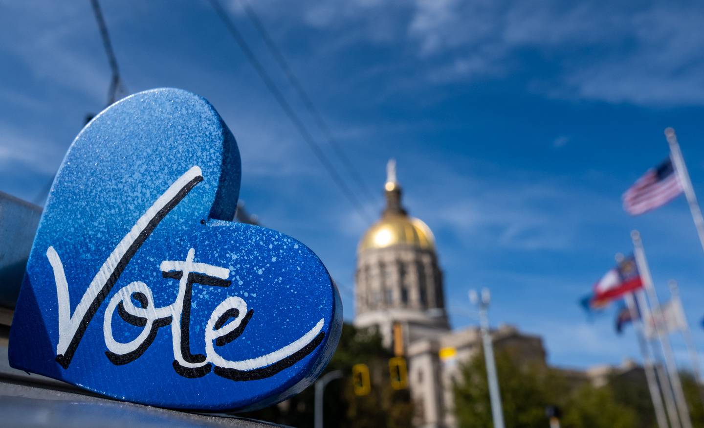 Delstatsforsamlingen i Georgia onsdag 9. november. Nå blir det omvalg om en senatsplass i delstaten.