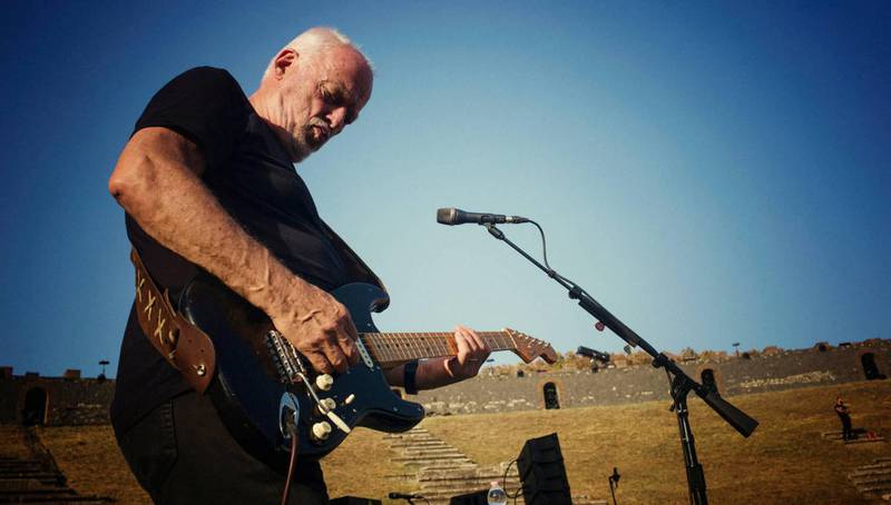 David Gilmour i Pompeii i 2016. 