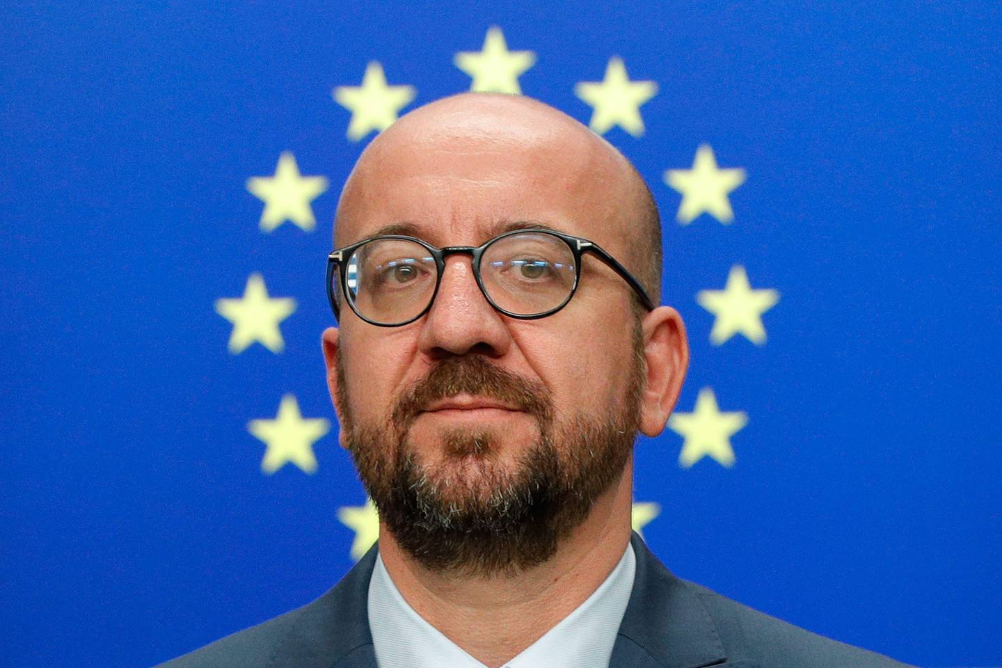 Belgium's Prime Minister Charles Michel looks on as he addresses the media after the EU leaders struck a deal on the bloc's top jobs during the third day of a EU summit, in Brussels on July 2, 2019. - EU leaders on July 2 neared a hard-fought summit compromise to put women in two of the bloc's most important jobs for the first time. After three days of bitter wrangling, German Defence Minister Ursula von der Leyen emerged as a serious candidate to replace Jean-Claude Juncker at the head of the European Commission, and Charles Michel was appointed EU Council President. (Photo by GEOFFROY VAN DER HASSELT / AFP)