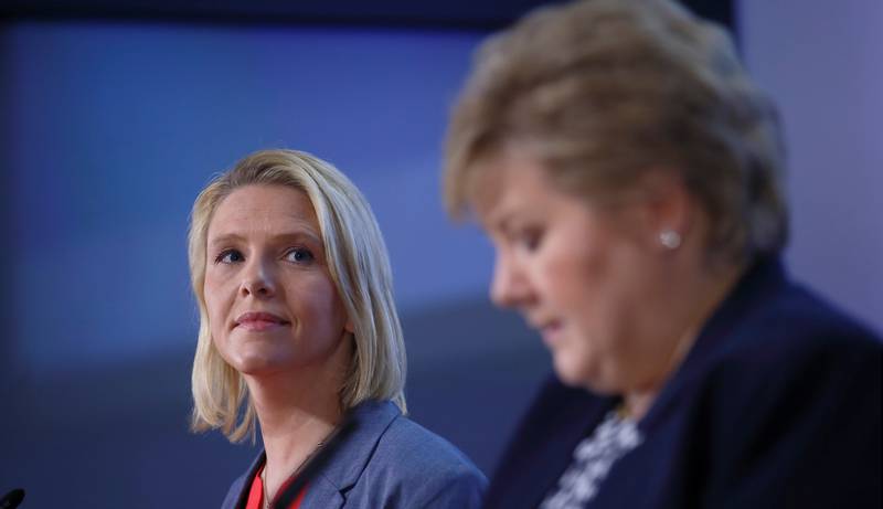 Liten støtte: Statsminister Erna Solberg mener Sylvi Listhaugs uttalelser får stå for hennes egen regning. FOTO: CORNELIUS POPPE/NTB SCANPIX