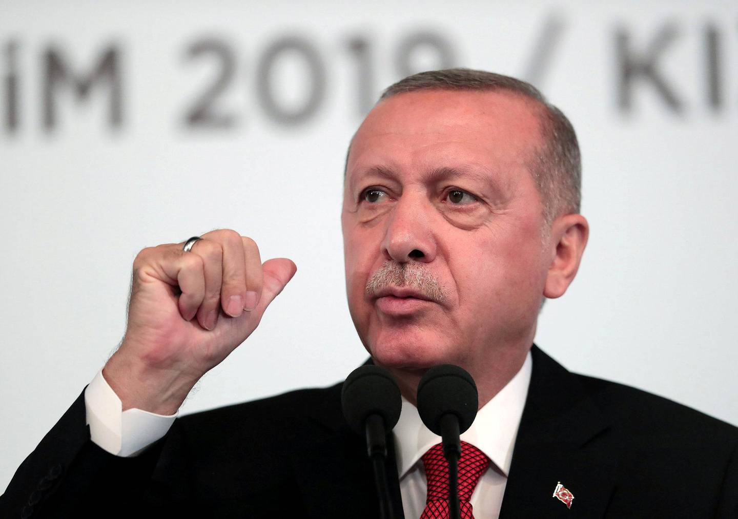 Tyrkias president Recep Tayyip Erdogan har i flere år søkt å ta kontrollen over det kurdiske området på den syriske siden av grensen. FOTO: NTB SCANPIX