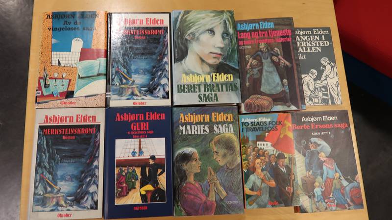 Arbeiderdikteren Asbjørn Elden fra Moss debuterte som forfatter i 1976. Da var han 60 år. Her er noen av bøkene hans.