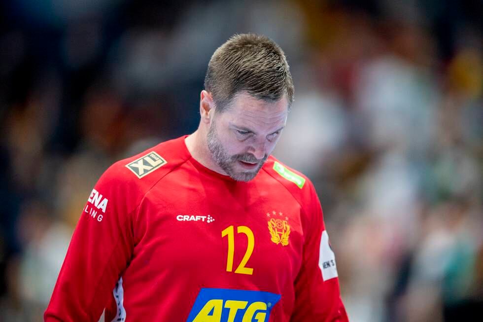 Sveriges keeper Andreas Palicka har testet positivt for korona og går glipp av kampen mot Norge tirsdag. 
Foto: Annika Byrde / NTB