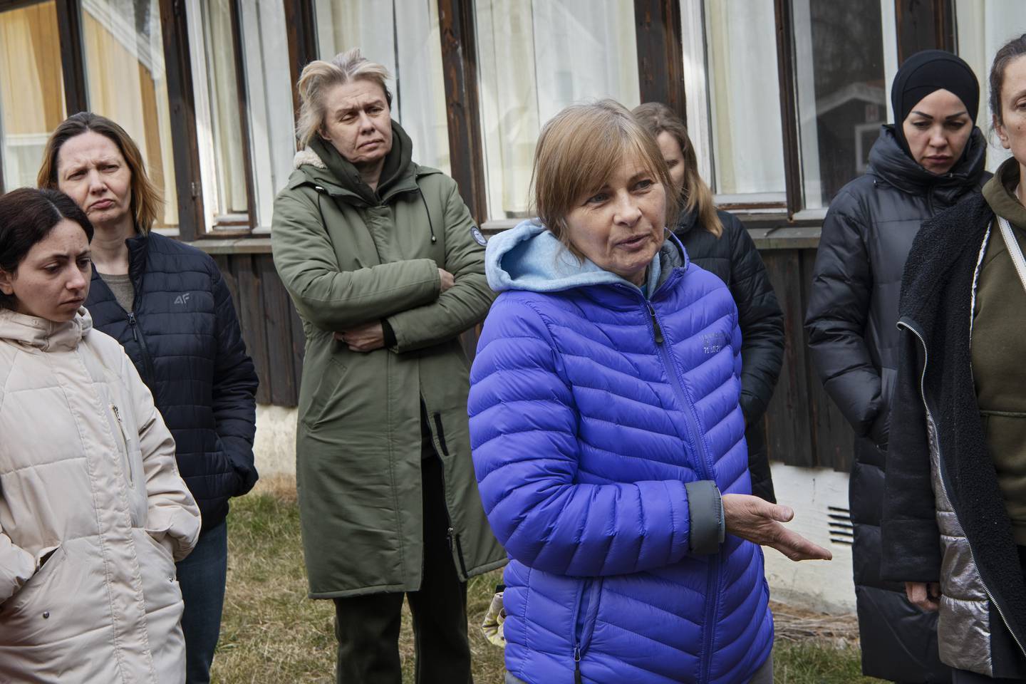 Flyktningemottak for ukrainske flyktninger utenfor Hønefoss.