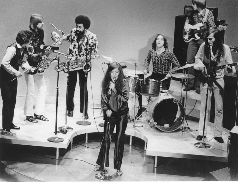 Janis Joplin på scenen sammen med Big Brother and the Holding Company. Hun forlot gruppa i 1969.