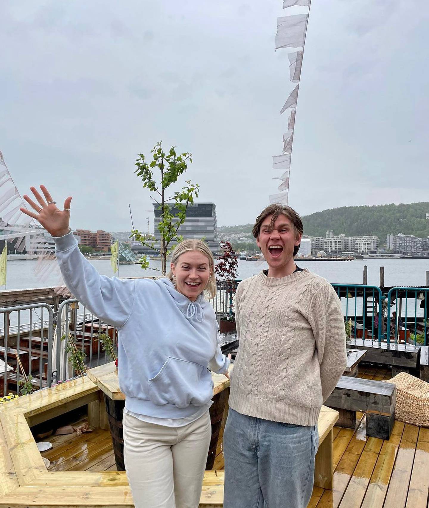 Thea Thorkildsen og Jørgen Lervik Dahlstrøm arrangerer Oslo Humorfest.