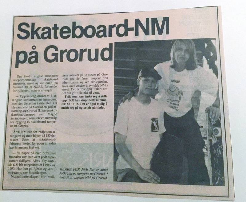 Stian Linnes sammen med Thomas Langren før NM på Grorud i 1991.
