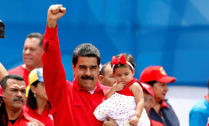 SANKSJONERT 1: Mandag bestemte USA at de setter Venezuelas president Nicolás Maduro i samme selskap med      ledere i Zimbabwe, Syria og Nord-Korea. FOTO: CARLOS GARCIAS RAWLINS/NTB SCANPIX