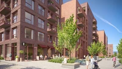 Slik skal omtrent 600 leiligheter og rekkehus på Fornebu bygges klimavennlig