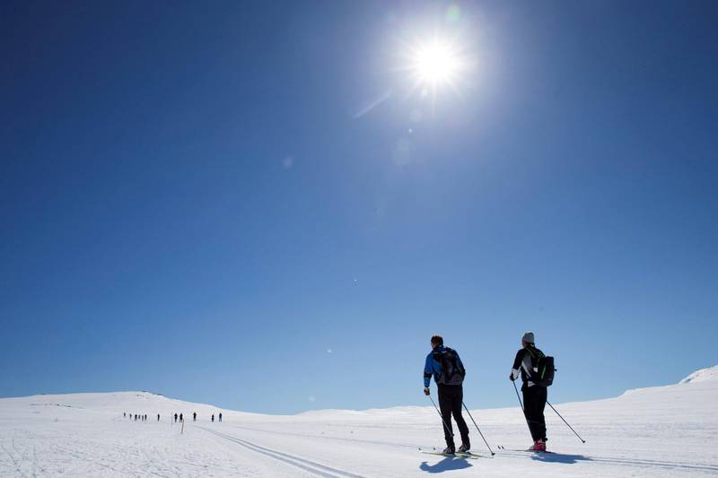Godt med snø, men sol og snilt vær. Slik var det på Strandafjellet skisenter i Møre og Romsdal i påsken 2013.
