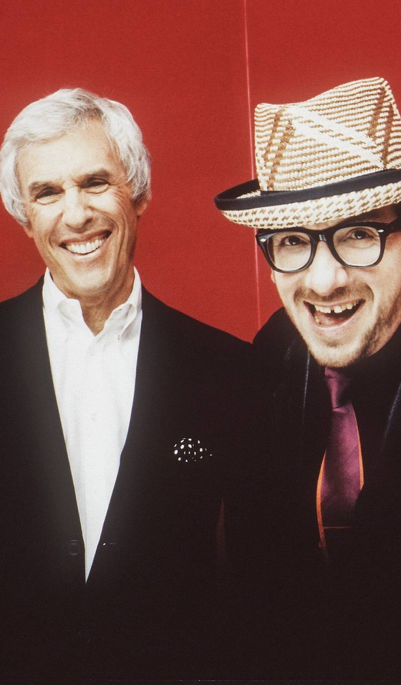 Elvis Costello og Burt Bacharach, da de lagde albumet «Painted From Memory» i 1998. 