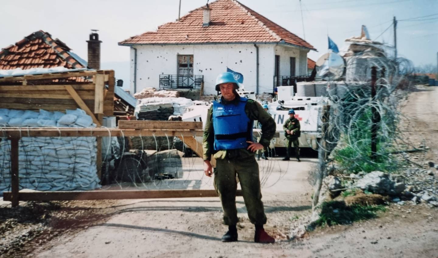 Nils Olav Roaldsøy i norsk FN-tjeneste i Bosnia på 1990-tallet.