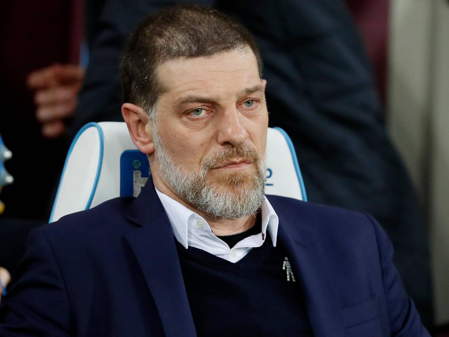 FILE - In this Monday, March 6, 2017 file photo, then West Ham manager Slaven Bilic watches the English Premier League soccer match between West Ham and Chelsea at London Stadium. Former Croatia coach Slaven Bilic is back in club management at second-tier team West Bromwich Albion in England, it was announced Thursday, June 13, 2019. (AP Photo/Kirsty Wigglesworth, file)