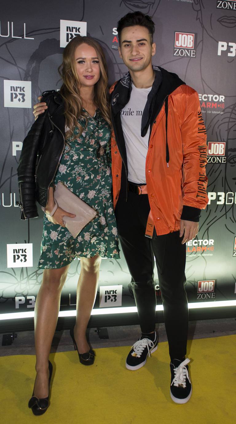 Cengiz Al sammen med kjæresten Maiken Blom under P3 Gull i 2017.