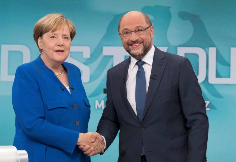 Angela Merkels CDU og Martin Schulz’ SPD er for like, mener mange velgere. Den eneste debatten mellom de to ble oppfattes som en duett, ikke en duell.