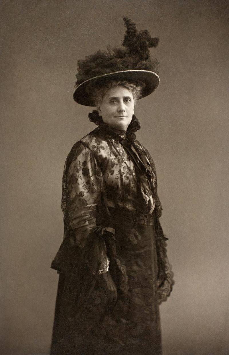 Jørgine Anna Sverdrup "Gina" Krog holdt foredrag i Moss i 1904 om kvinnebevegelsen.