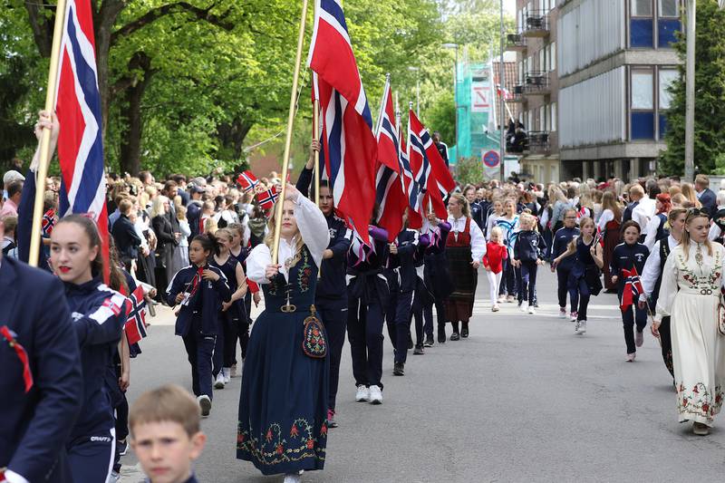 Folketoget gjennom Fredrikstad 17. mai 2019.