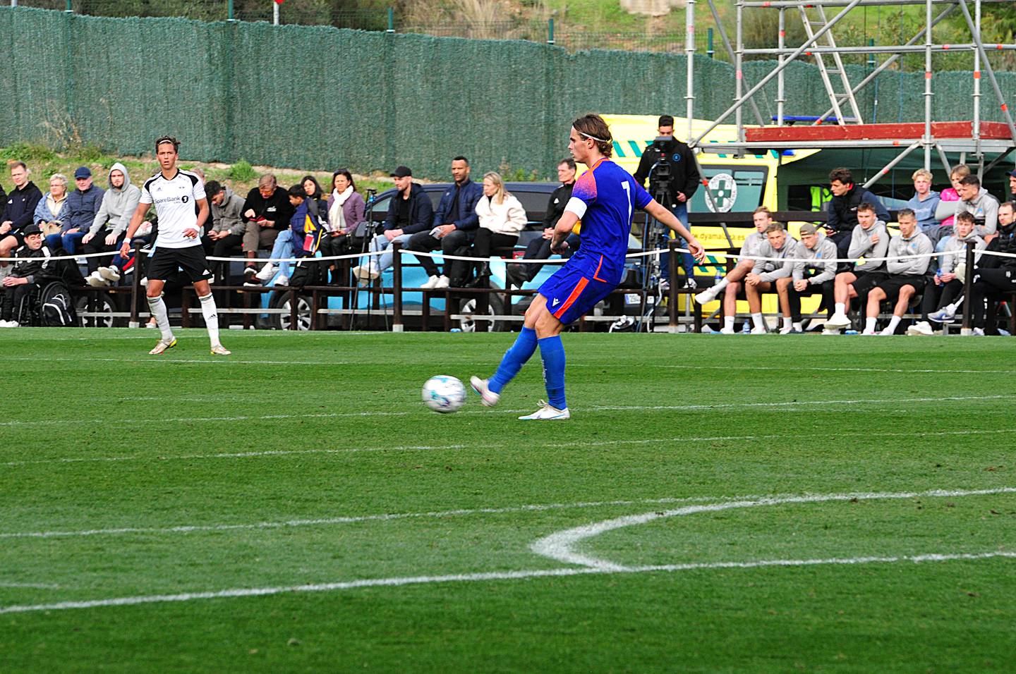 Jesper Taaje i aksjon for Sandefjord mot Rosenborg i Marbella.