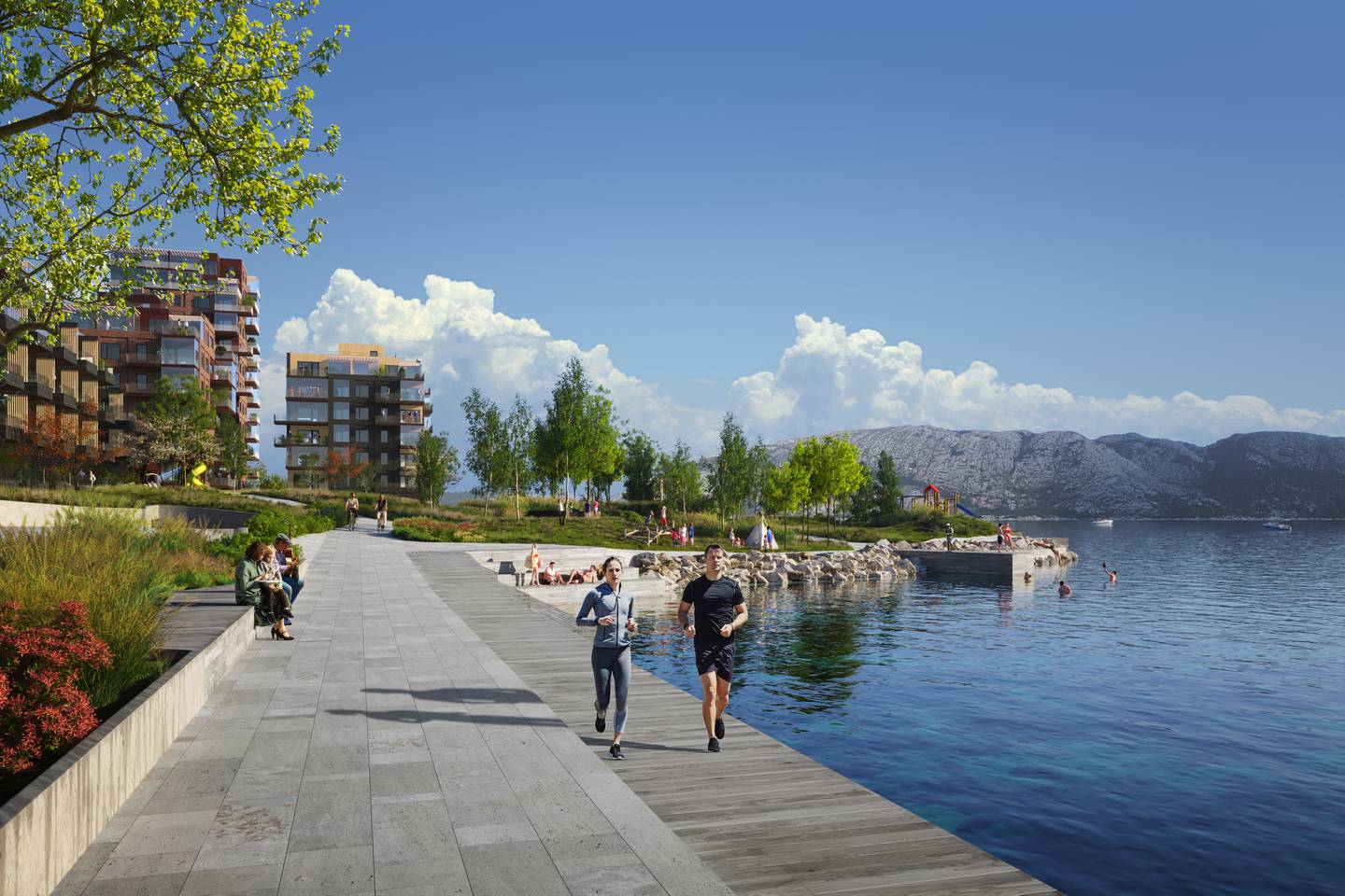 Lett tilgang til sjøen prioriteres i det nye prosjektet i Jåttåvågen.