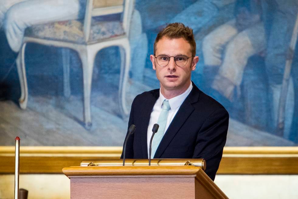 Tidligere SV-nestleder og stortingsrepresentant Snorre Valen, her på Stortingets talerstol i 2017