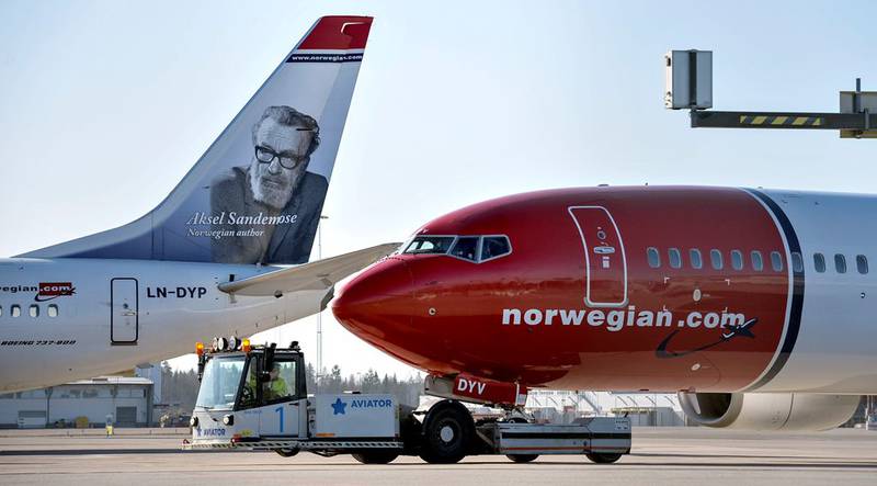 Mange Norwegian-fly har stått på bakken i over en uke grunnet streik. FOTO: NTB SCANPIX