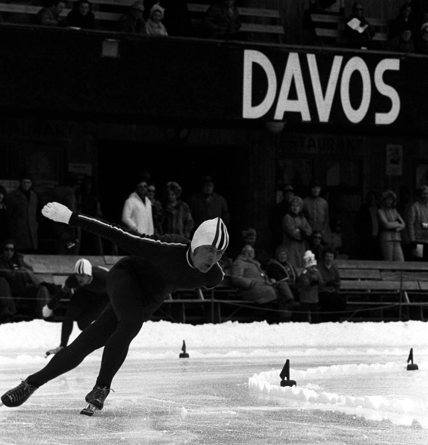 rekord: Lasse Efskind i Davos i 1973. FOTO: NTB SCANPIX