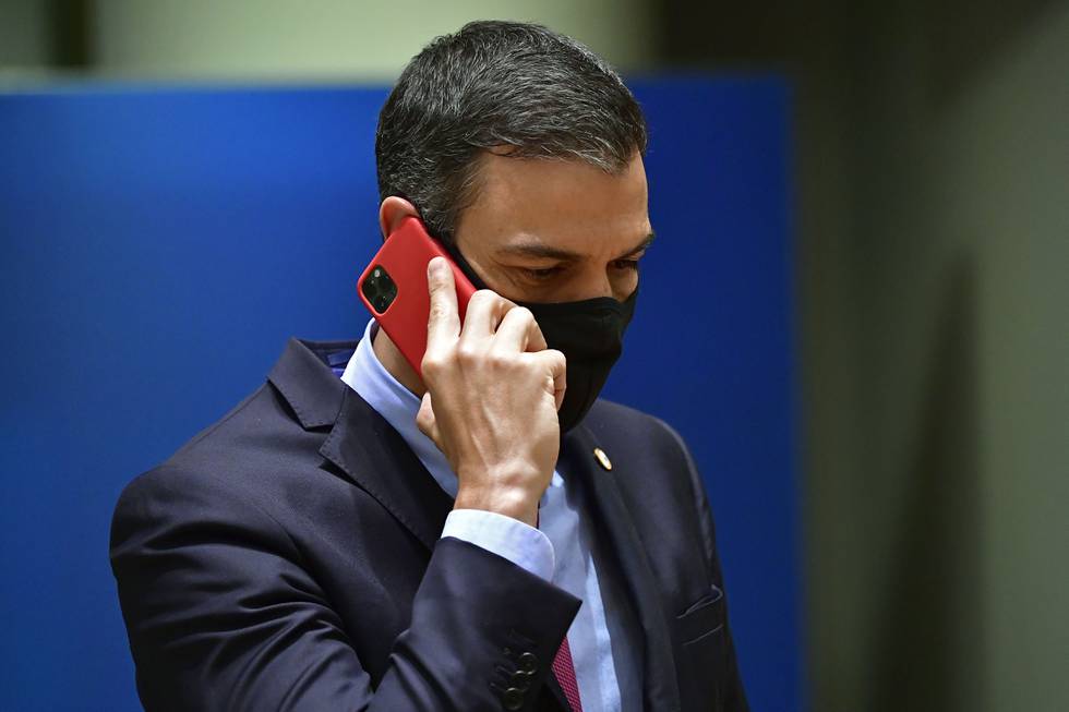 Spanias statsminister Pedro Sánchez skal ha blitt avlyttet ved hjelp av programvaren Pegasus. Foto: John Thys, Pool Photo via AP / NTB