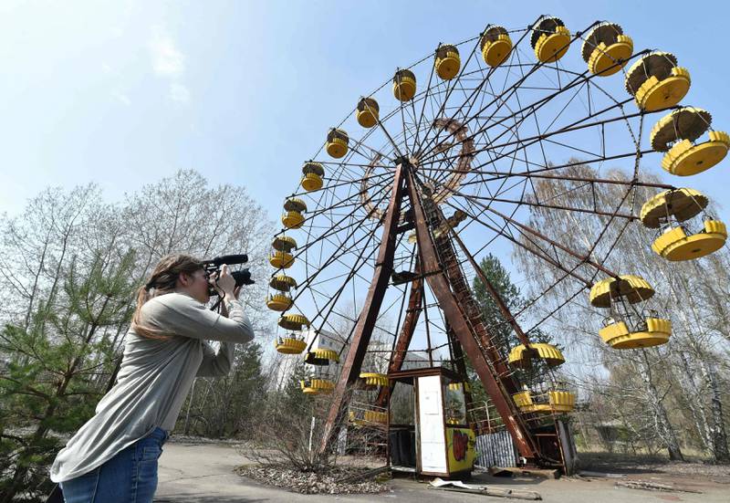 Tsjernobyl og den forlatte spøkelsesbyen Pripjat er blitt Ukrainas største turistattraksjon. FOTO:  NTB SCANPIX